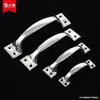 Puxador de Arco em Aço Inoxidável Montado na Superfície Puxador Simples Puxador de Porta de Armário Estilo Antigo Gaveta Porta de Madeira Janela Utensílios de Cozinha Puxador com Padrão de Flores