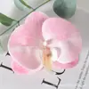 Pétalas de cabeça de flor phalaenopsis de filme artificial acessórios de flor artificial adorno de cabeça grampo de cabelo diy feito à mão decoração de casamento