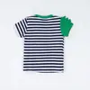 26 Nuevos Estilos de Verano de Camisetas de Manga Corta para Niños, Moda Europea y Americana Bordado de Dinosaurios Camisetas de Cuello Redondo para Niños, Suministro Transfronterizo de Ropa para Niños