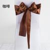 Laços de Fita de Cetim Personalizados Transfronteiriços, Fitas de Seda, Decorações para Encosto de Cadeira de Banquete e Casamento, Flores para Encosto de Cadeira, Capas de Cadeira Venda por Atacado