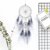 Atrapasueños de dos anillos gris ahumado simple adorno colgante literario y fresco para el hogar colgante de atrapasueños doble anillo de cristal gris