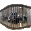 Fornecimento direto da fábrica porta dobrável cristal shopping center loja beleza porta dobrável lava-rápido porta dobrável curva transparente preta