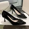 Zapatos de Tacón Alto de Gama para Mujer 2026 Estilo Nuevo Primavera y Otoño Zapatos de Trabajo de Punta Fina Stiletto con Hebilla Cuadrada y Tacones Altos Elegantes