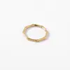Directo de fábrica popular acero de titanio anillo de bambú acero inoxidable anillo simple oro de 18k joyería DIY