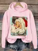 Elementos Navideños Nuevo Gran Venta Talla Grande Transfronterizo Impresión Digital Primavera Sudadera con Capucha para Mujer Sudadera Casual
