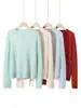 Suéter de Seda y Cachemira para Mujer Otoño/Invierno 2026, Tejido de Punto Cuello Redondo, Corte Holgado, Jersey Versátil, Suave y Cómodo