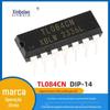 TL084CN plugue direto DIP-14 amplificador operacional IC chip doméstico novo em estoque TL084
