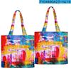2022 Nova Bolsa Tote Tie-Dye Graffiti Pintura a Óleo 3D Bolsa de Mão Tecido OxforD Tendência Bolsas Tote Femininas