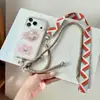 Estilo Coreano Exquisito Sensación de Alta Gama Cuerda Cruzada para Teléfono Móvil Anti-Caída Duradero Cordón Tejido a Mano Cordón para Cámara