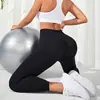 Calça de Yoga Feminina Estilo Europeu e Americano Transfronteiriça, Calça Fitness de Treino Elástica de Cintura Alta Levanta Bumbum, Calça Esportiva Cropped de Primavera e Verão para Uso ao Ar Livre