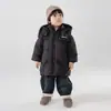 Chaqueta de plumón Haoyubei Personalizada Abrigo de Invierno para Niños Pequeños, Estilo Coreano, Color Sólido, Estilo Minimalista, Ropa de Abrigo para Invierno