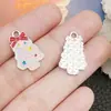 Mezcla 20 Aceite de Goteo Blanco K Muñeco de Nieve Navideño Árbol de Navidad Papá Noel Colgante de Aleación Pulsera DIY Accesorios de Joyería