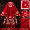 Novia Velo Rojo Boda Bordado Velo de Boda Chino de Gama Alta Dote Xiuhe Tocado Suministros de Boda