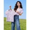 Camiseta de Manga Corta Holgada y Versátil para Hombro Derecho para Mujer 2026 Nuevo Estilo Coreano Hermoso Diseño Top Camiseta de Verano para Mujer
