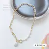 Colar Pingente de Pérola de Água Doce para Mulheres, Luxo Leve, Versátil, Adequado para Moletons e Suéteres, Corrente Longa para Clavícula, Novo Estilo Exquisito para Mulheres