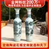 Vaso de Chão Grande Cerâmico de Jingdezhen Pintado à Mão Azul e Branco de 3m Decoração para Abertura de Hotel Vaso Decorativo Feito Sob Medida