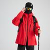 Chaqueta de Montañismo para Pareja Estilo Americano, Resistente al Viento y Cálida, 3 en 1, para Senderismo al Aire Libre, Color Sólido