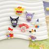 Novo circo de desenhos animados pequenos europeus diy resina acessórios cola creme adesivos de geladeira material de grampo de cabelo feito à mão atacado