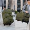 Bolsa de Ombro Transversal Grande de Alta Qualidade para Viagem Bolsa de Carrinho com Rodas Grandes Bolsa de Carrinho de Tecido Lavado Bolsa de Treino Bolsa de Equipamento