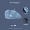 Fábrica de Boinas de Mezclilla al por Mayor Sencilla y Fresca Sombrero de Artista para Exteriores Otoño e Invierno para Mujer Beret Hat de Comercio Exterior Japonés y Coreano