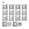 Comercio exterior alambre de aluminio trefilado Punto Plateado reseteo con interruptor LED enchufe cuadrado socket 13A panel de enchufe estilo europeo francés