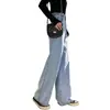 Jeans Rectos Sueltos de Cintura Alta para Mujer, Nuevo Estilo Trendy Ins Verano 2026, Versión Delgada Adelgazante, Pantalones de Pierna Ancha Caídos hasta el Suelo
