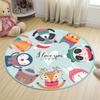 Alfombra redonda de dibujos animados para dormitorio infantil, manta de noche, cesta colgante, cojín para silla colgante, cojín para silla de ordenador, alfombra para silla giratoria