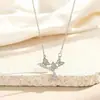 Exquisite Novo Colar com Laço Micro-Incustado de Zircônia, Toque de Luxo Leve e Alto Padrão, Doce Design de Nicho com Zircônia, Pingente Versátil