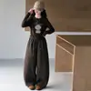 Conjunto de pantalones con estampado de leopardo para niñas, primavera y otoño, nuevo top de manga larga 2026, pantalones de pierna ancha para niñas pequeñas, conjunto de dos piezas para niños mayores, estilo moderno