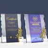 Tarjeta de Licencia de Cristal Fabricación de Trofeos de Honor Reunión Anual Competencia Souvenir Medalla de Cristal Creativa