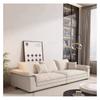 Sofá de vela Oakland de estilo italiano, moderno, sencillo, de pelo largo, para sala de estar, apartamento pequeño, sofá recto de lino y algodón para tres personas.