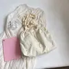 Nueva Bolsa Coreana Ins Exquisita de Color Puro Moda para Mujer Bolso de Hombro con Remaches Bolso Bandolera Plegado de Heroína Bolso de Axila