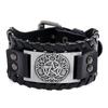 Pulseira de couro trançado vintage direto da fábrica Pulseira de couro punk europeia e americana para homens Acessórios explosivos transfronteiriços