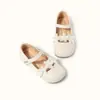 Sapatos de Princesa para Meninas 2026 Novo Modelo de Primavera Sapatos de Couro Branco para Bebês Meninas com Saias Sapatos Individuais Infantis de Solado Macio para Primavera e Outono