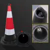 Cono de Goma para Carretera con Forma de Cono de Helado, Columna de Estacionamiento, Barrera Vial, Señal de Advertencia, Prohibido Estacionar, Bolardo de Aislamiento, Cono Reflectante, Señal de Prohibido Estacionar