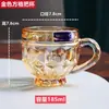 Taza de Vidrio Taza para el Hogar Taza de Agua juego Taza de Cerveza Taza de Cerveza Taza de Agua Cerveza Resistente al Calor para Hacer Té Gran Capacidad Taza de Té Engrosada con Asa