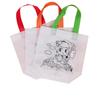 Bolsa de Tote Graffiti de Doble Cara Estándar Tela No Tejida Fiesta Infantil Pintura y Coloreado Guardería Hecho a Mano DIY Bolsa de Tela