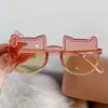 Nuevas Gafas de Sol Gafas de Sol para Niños Venta al por Mayor Niña Pequeña Dibujos Animados Gatito Gato Lindas Súper Adorables Visera Solar para Bebé Gafas de Colores