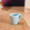 Miniatura Mini Modelo Artificial Seis Colores Taza Plato de Resina Micro Paisaje Pequeños Adornos Decorativos