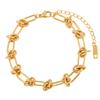 Moda callejera transfronteriza europea y americana hip hop punk Pulsera collar de acero de titanio con cadena de nudo de espinas traje de joyería para mujer