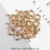 6mm pulseira com fecho de mola galvanizado fecho de pulseira fecho de conexão fecho de pulseira feito à mão DIY pulseira de colar acessórios de joias firmware atacado