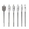 Fabricante Marcenaria Três Pontos 6 peças Cor Natural Broca Chata Haste Sextavada Conjunto Abridor de Furos para Marcenaria Broca Chata Furador de Placa de Madeira