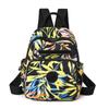 Mochila para mujer, nueva moda, de nailon, impermeable, informal, bolso de viaje, sencilla, combinable, con estampado multicapa para mujer