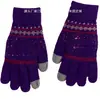 Guantes de Punto RPET de Moda, Protectores de Manos Jacquard Cálidos de Otoño e Invierno, Guantes Cepillados de Lana Artificial, Fábrica Personalizada