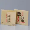 Bolsa para Tortilla de Cebolleta, Bolsa de Papel Resistente a la Grasa, Empaque Triangular de Doble Apertura para Tortitas, Papel Recubierto Kraft para Empaque para Llevar, Se Puede Personalizar