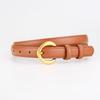 Cinturón Unisex de Piel de Vaca con un Diseño Único, Versátil y Decorativo, Adecuado para Jeans, Faldas y Trajes, Cinturón Delgado para la Cintura