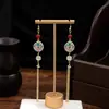[Selección Premium] Nuevos Pendientes Largos con Borlas de Perlas Estilo Chino Antiguo, Pendientes Largos de Flor Calada Estilo Nacional