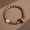 Novo Estilo Chinês Sandália de Madeira de Pera Negra Bambu Anel de Corrida Pulseira Contas Luminosas DIY Pulseira Pequena de Sandália para Idosos para Mulheres
