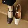Temperamento de Dama Elegante! Sapatos Mary Jane de camada única com salto grosso, bico quadrado e boca rasa, 2024, novos, moda plus size para mulheres