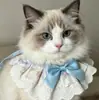 Toalla Saliva Mascota Transfronteriza, Babero Gato, Moño, Adorno de Encaje, Accesorios Perro, Bufanda, Venta al por Mayor Fabricante